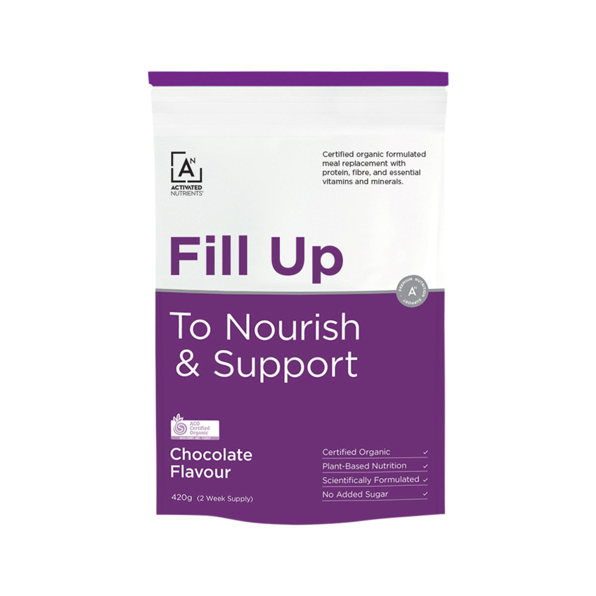 Activated Nutrients Organic Fill Up (To Support & Nourish) Chocolate