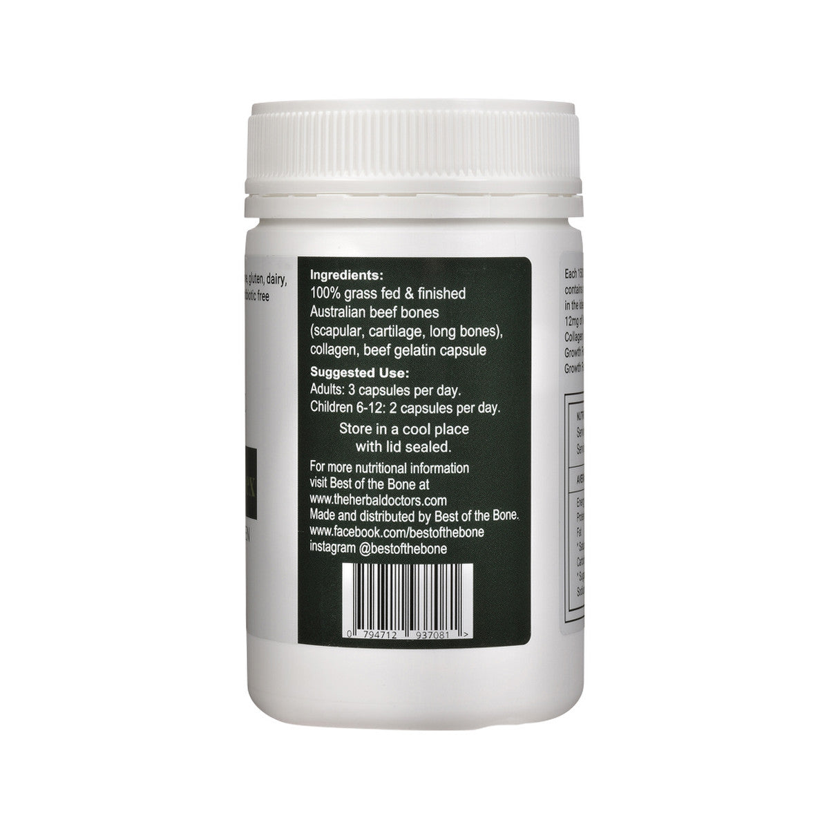 Best of the Bone Whole Bone Complex Natural Calcium & Collagen
