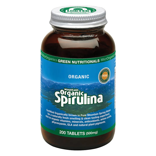 Green Nutritionals Organic Spirulina Mountain 500mg
