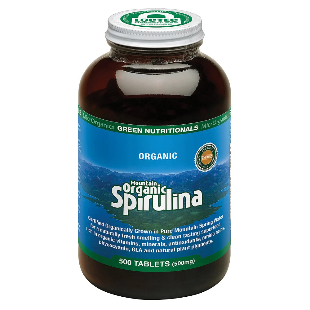 Green Nutritionals Organic Spirulina Mountain 500mg