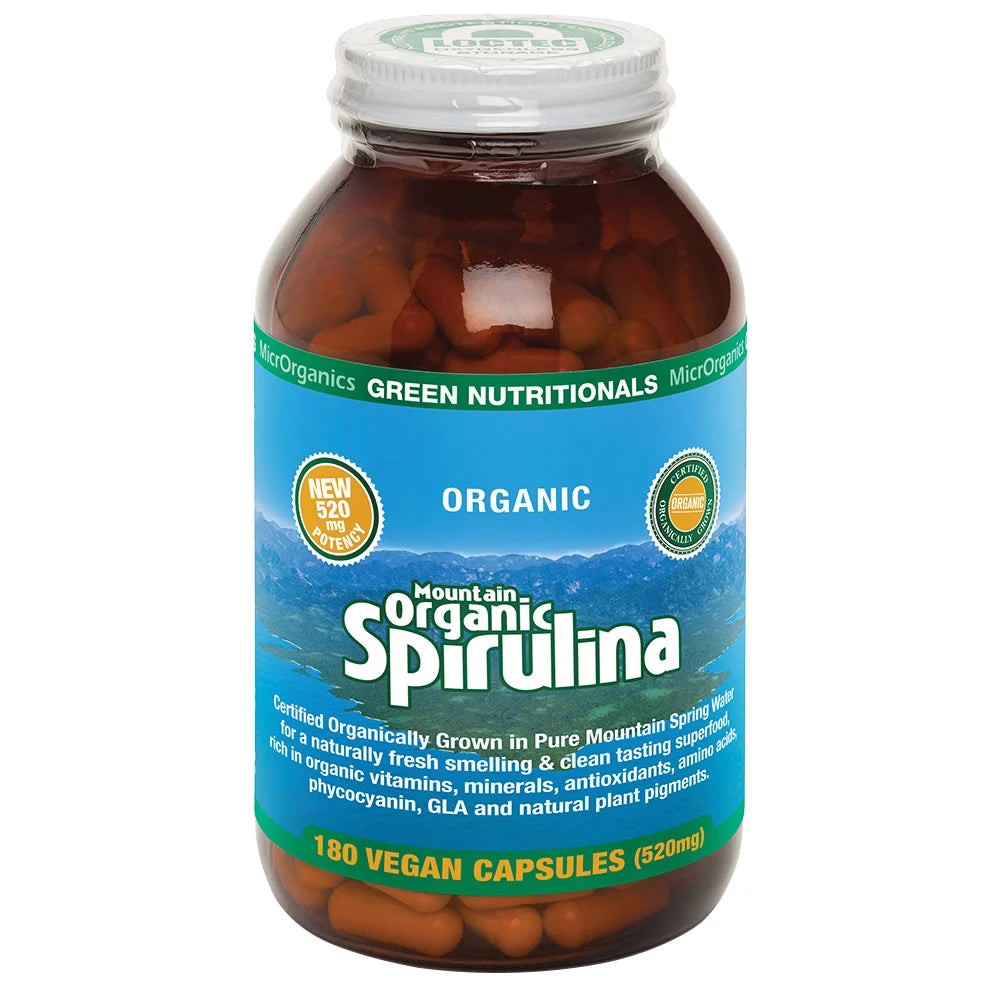 Green Nutritionals Organic Spirulina Mountain 520mg