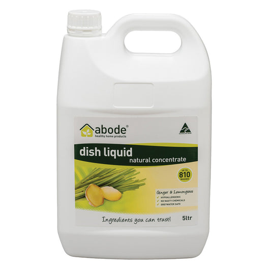 Abode Dish Liquid Concentrate Ginger Lemongrass 5L (OLD)