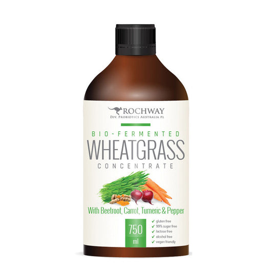 Rochway Bio-Fermented Concentrate Wheatgrass with Beetroot, Carrot, Tumeric & Pepper 500ml