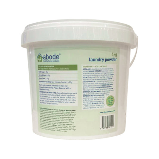 Abode Laundry Powder (Front & Top Loader) Blue Mallee Eucalyptus 4kg