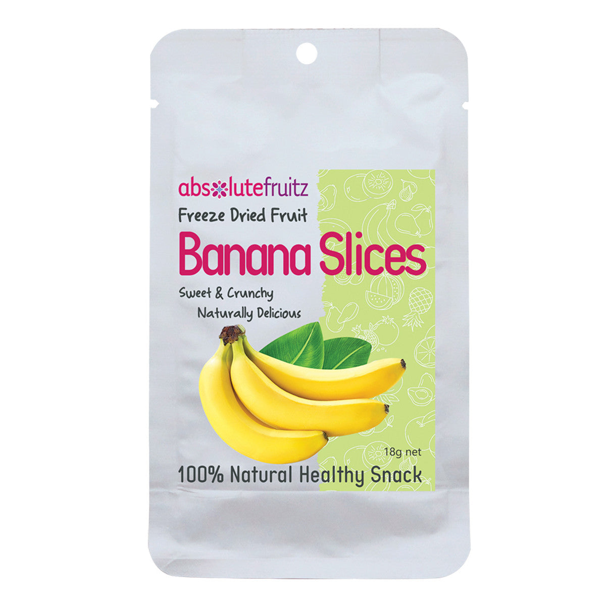 AbsoluteFruitz Freeze Dried Banana Slices 18g