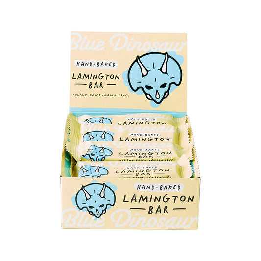 Blue Dinosaur Snack Bar Lamington 45g x 12 Display