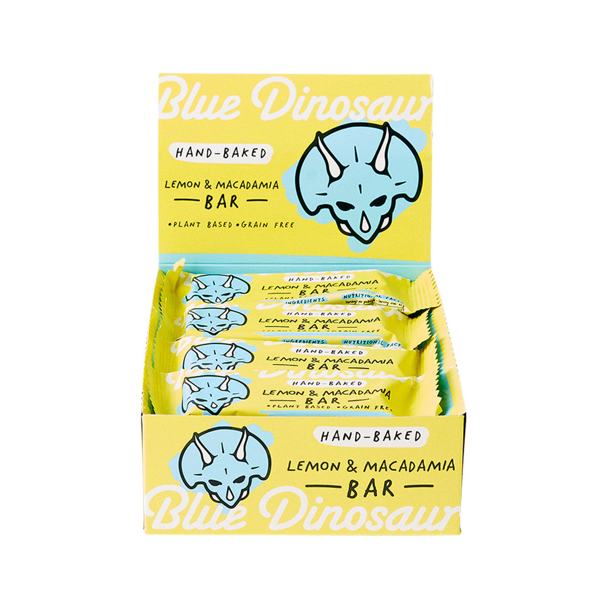 Blue Dinosaur Snack Bar Lemon and Macadamia 45g x 12 Display