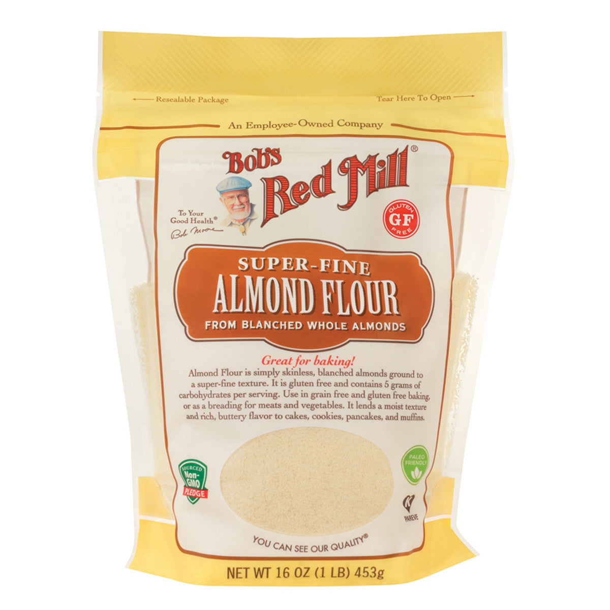 Bob's Red Mill Super-Fine Almond Flour Blanched (from Blanched Whole Almonds) (Gluten Free) 453g