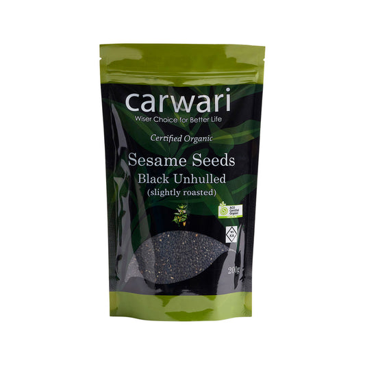 Carwari Organic Sesame Seeds Black Unhulled 200g