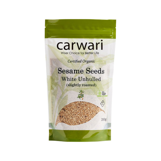 Carwari Organic Sesame Seeds White Unhulled 200g