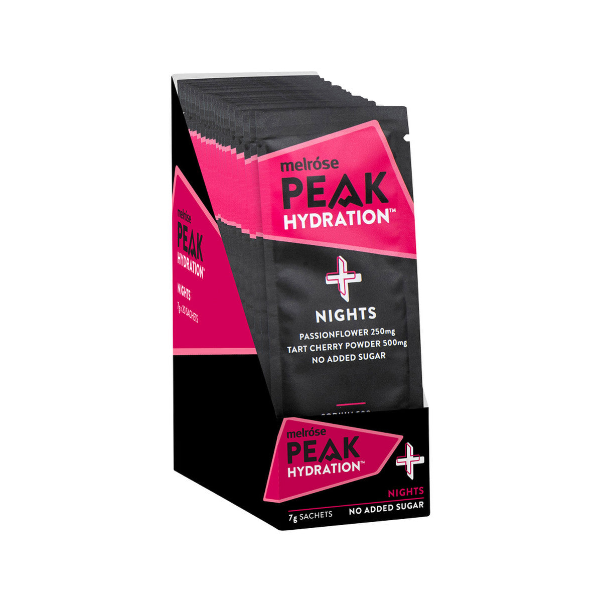 Melrose Peak Hydration + Nights Dark Cherry Sachet 7g x 20 Display