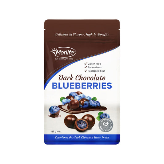 Morlife Dark Chocolate Blueberries 125g