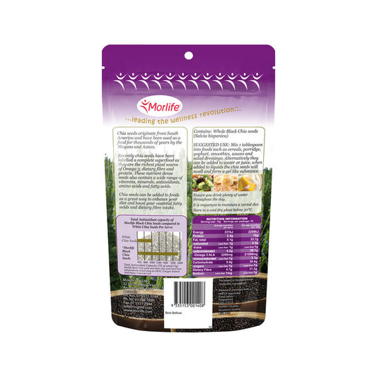 Morlife Organic Chia Seeds 150g